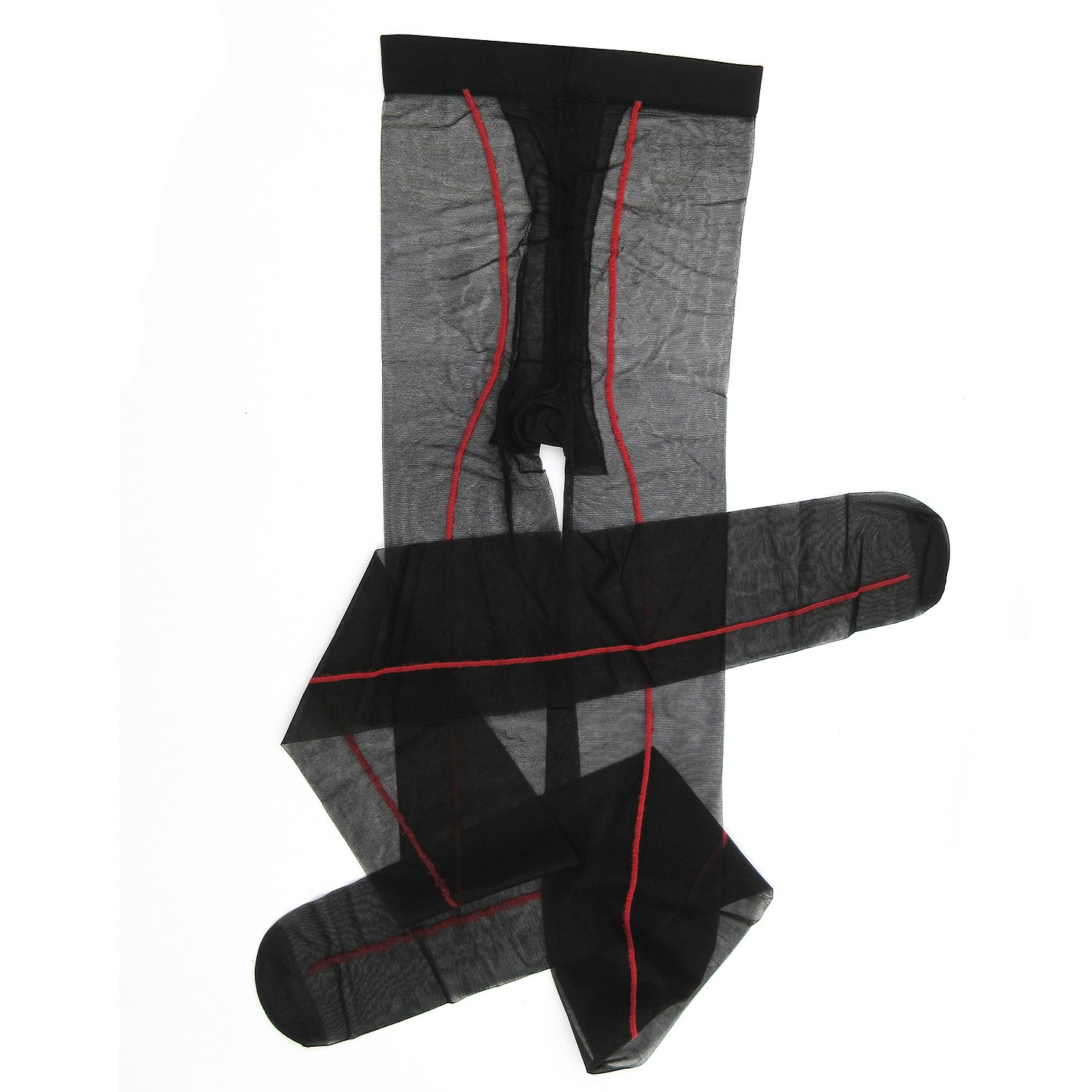 Women Lady Vintage Ultra-sheer 5 Denier Transparent Toe Backseam Control-Top Tights Pantyhose Stockings