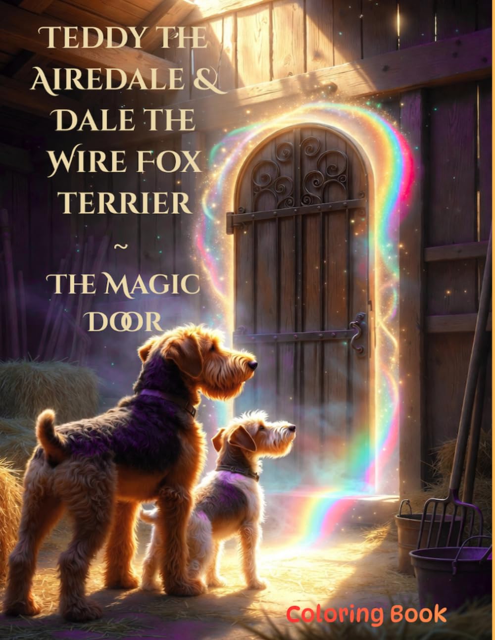 Teddy the Airedale & Dale the Wire Fox Terrier ~ The Magic Door Coloring Book