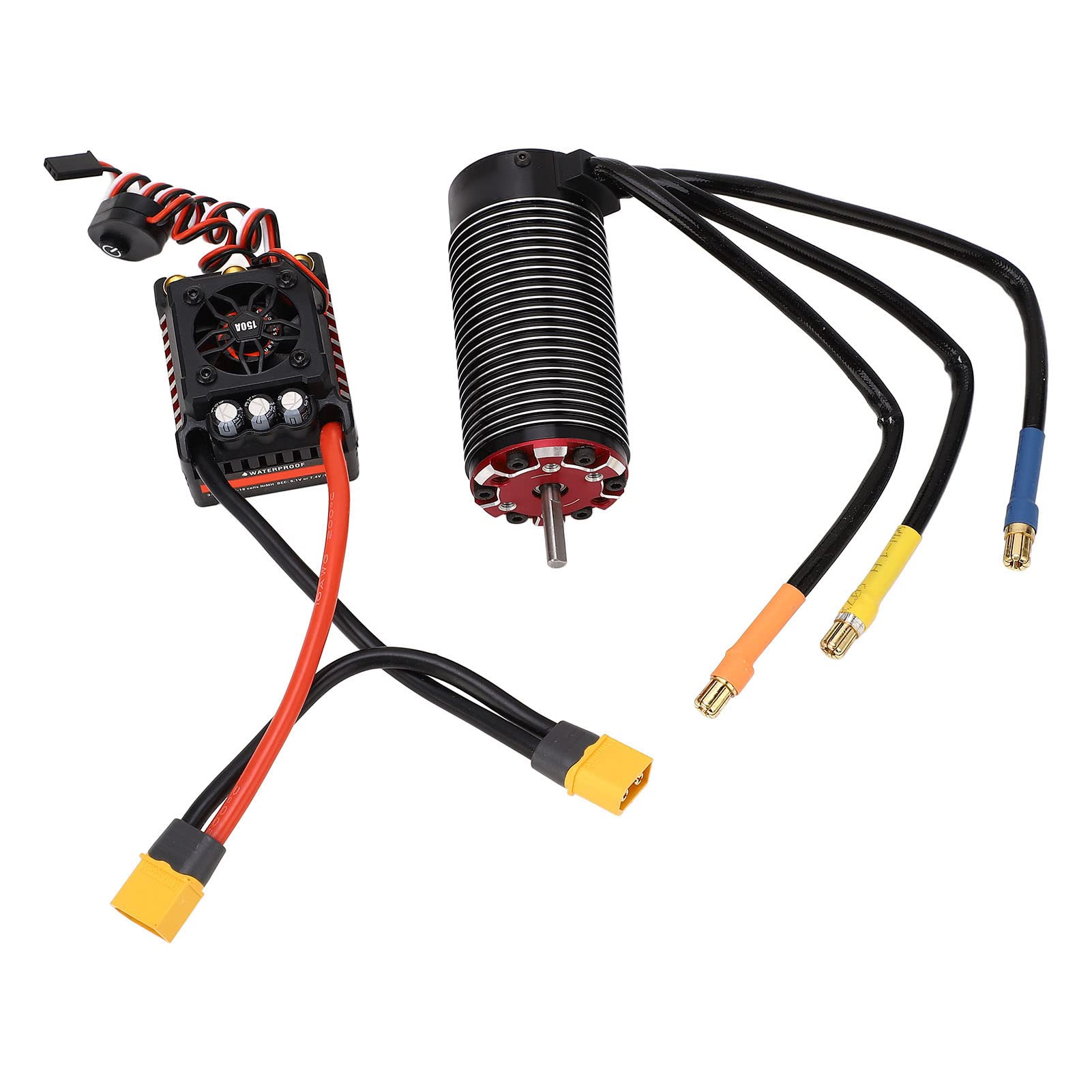 Combo de Motor sin Escobillas A Escala 1/8, Juego de Controlador de Velocidad Elctrico 4092 1450KV con Motor sin Escobillas A Escala 1/7 1/8 Esc de 150 y Combo Esc