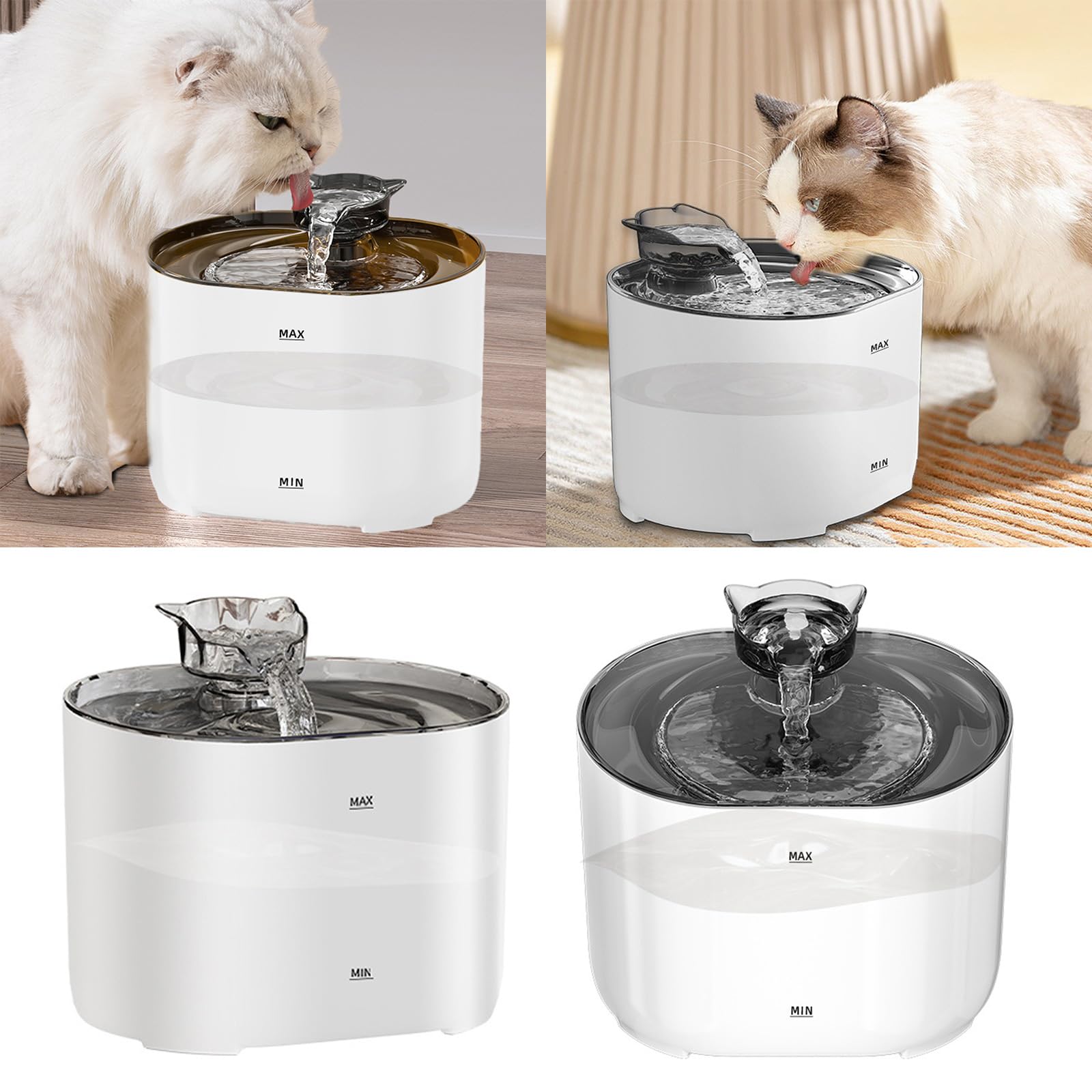 Dispensador automático de fuentes de agua para gatos y mascotas, para bebederos, bebederos, recipientes, suministros de alimentación de agua, fuentes de agua de repuesto