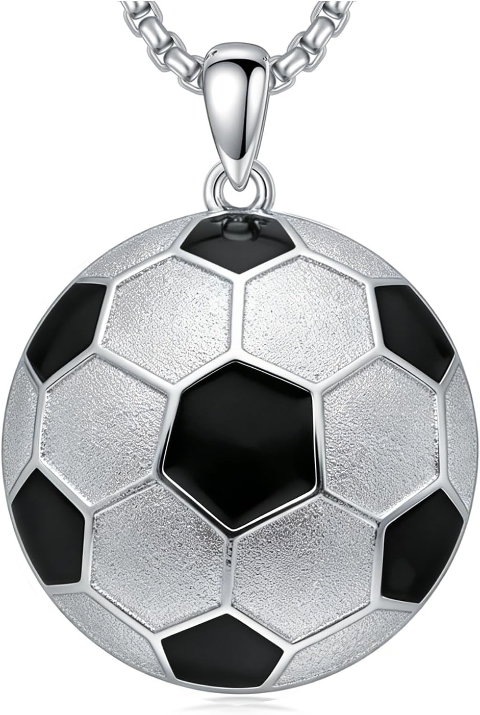 Baseball/Soccer/Football/Hockey Necklace 925 Sterling Silver Sport Pendant Jewelry Gifts for Men