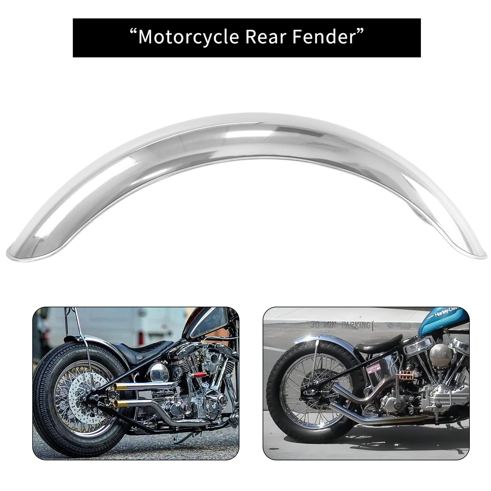 0081 Motorrad Kotflügel Kotflügel vorne hinten Kotflügel Kotflügel für Chopper Bobber Honda Suzuki Kawasaki Yamaha Chrom