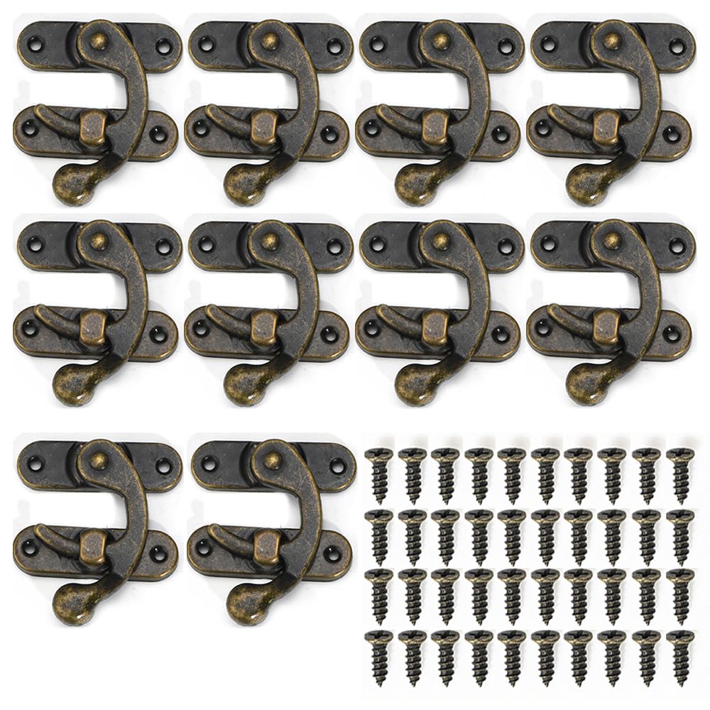 10 Pezzi Antico Hasp, Antico Hasp Gancio,Hasp Antico Legno,Gancio A Scatto Hasp,Oro Scatola Di Legno Hasp,Antico Hasp,Bronzo Hasp,Hasp Gancio,Per Portagioie,Scatole Regalo,Scatola In Legno