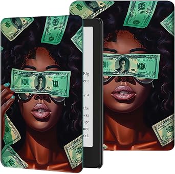 Case for 7" All-New Kindle Paperwhite 12th Generation, 2024 and Kindle Colorsoft Signature Edition Slim Lightweight PU Leather Adjustable Smart Shell Cover with Auto Wake/Sleep, American Girls