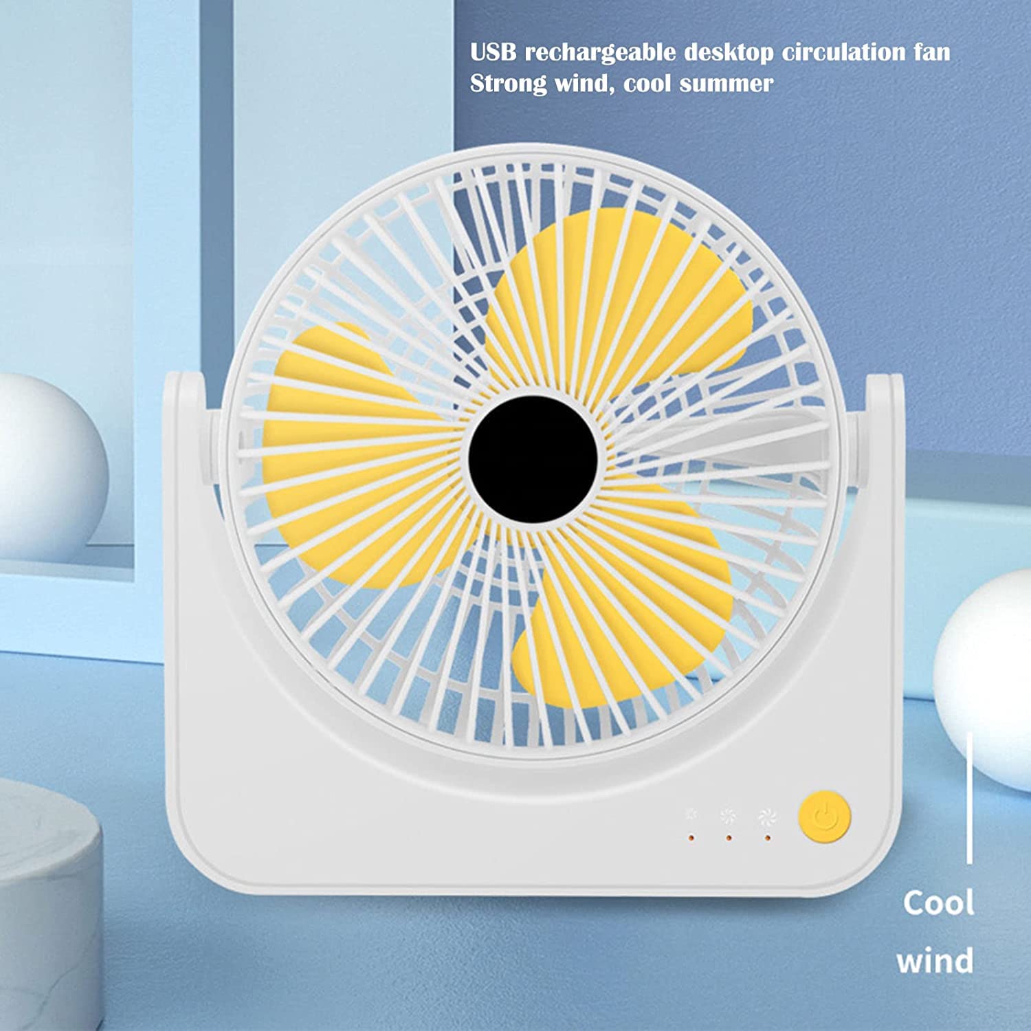 Ventilatore Elettrico USB ， Ventilatore Portatile Muto ， Ventilatori Personali Portatili per Auto da casa, Ufficio, scrivania