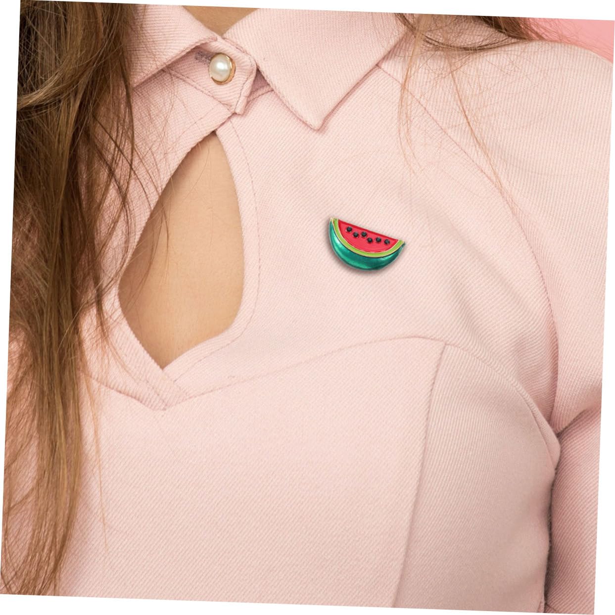 32 Stk Wassermelonenbrosche modeschmuck damen accessoires Schal Clip Cardigan-Clip Anstecknadel für Kleidung Wäscheklammern Hemdkragenclip Cartoon-Wassermelonen-Brosche