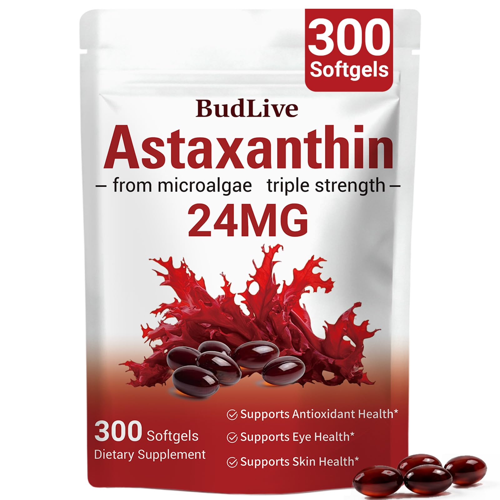 Astaxanthin 24mg with MCT Oil - Max Strength Astaxanthin Supplement