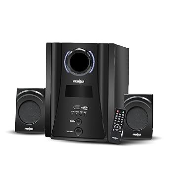 FRONTECH 2.1 Channel Speaker System | Bluetooth 5.0-40W Output, USB|BT|FM Support|LED Display, (3918 - Black)