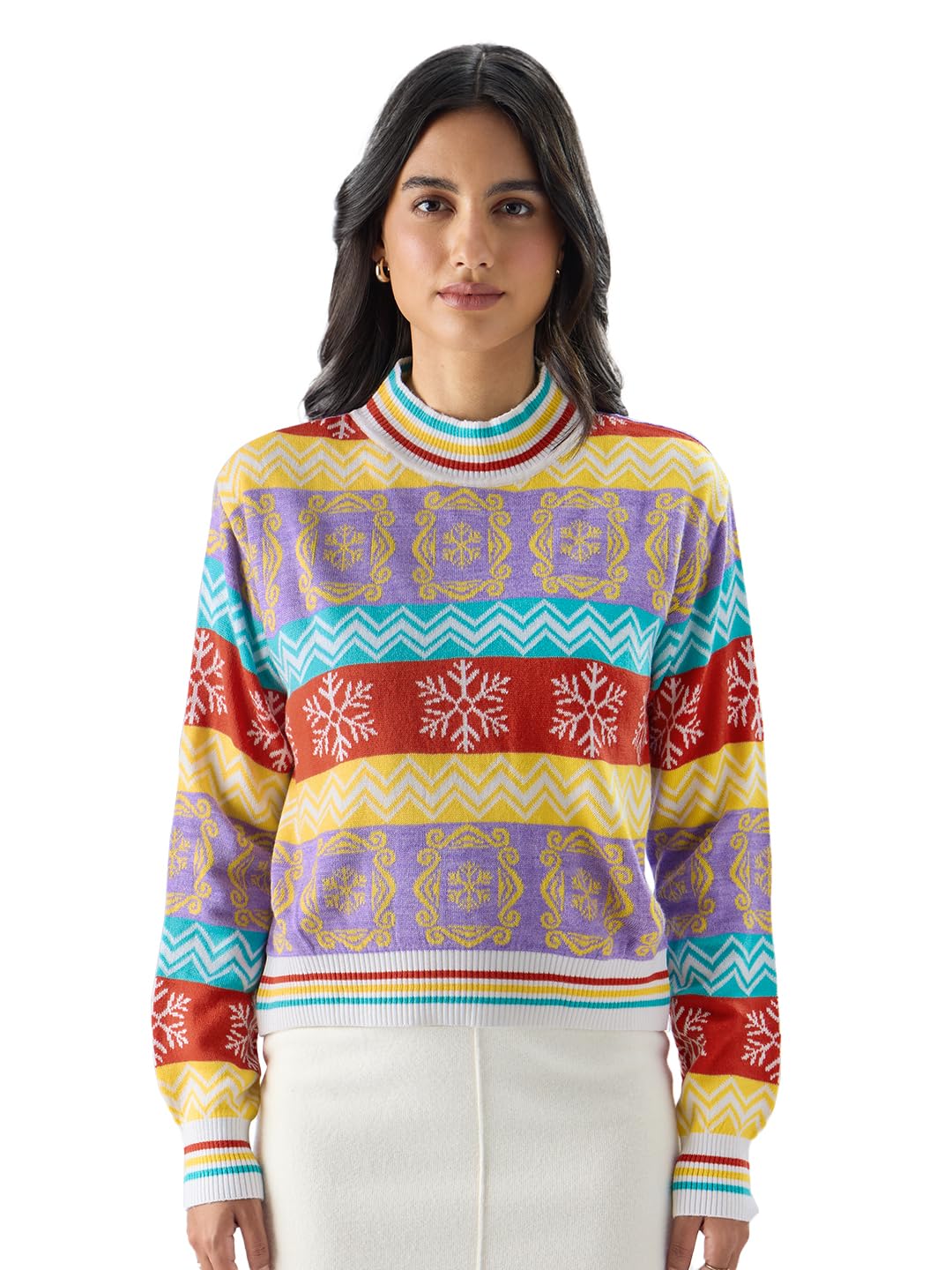 the souled store Official Friends: The Frame Women Oversized Sweaters-picture-50