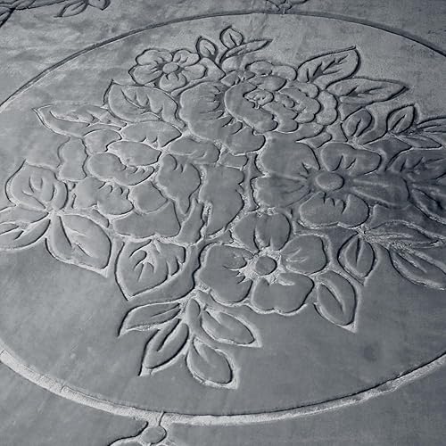 Miniatura 2 de MERRY HOME Manta de forro polar coreano tamaño King, 85 x 95 pulgadas, 9 libras, una sola capa, suave y cálida manta de visón gruesa Raschel en