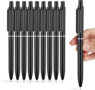 EUSOAR Gel Pens 0.7, 10 Pack Black Ink Pen Medium Point Retractable Pens Smooth Writing, Gel Work Pen Set Click-top No Skip for Office Journaling School Note Taking Sketching Gift Supplies
