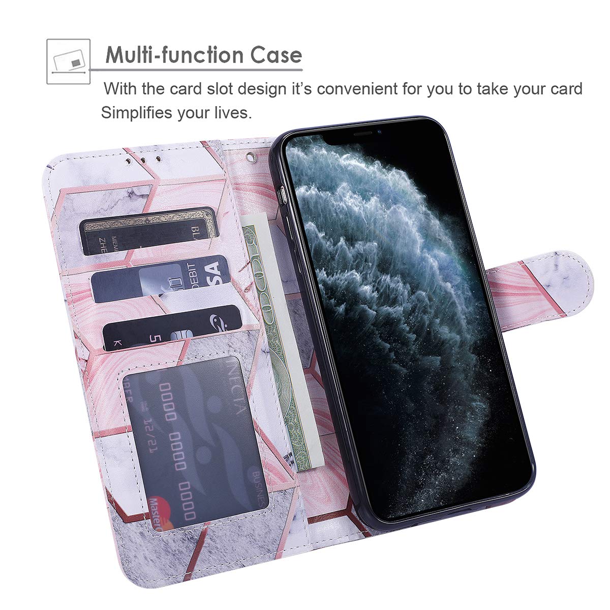 QLTYPRI Custodia a portafoglio per iPhone 14 Pro Max (6,7 pollici