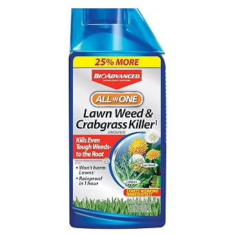 BioAdvanced 32OZ Weed/CRBGRS Killer - Kills Weeds & Crabgrass, Covers 12400 Sq Ft - Spray Form