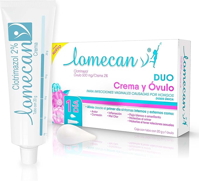 LOMECAN V - Dúo, crema y óvulo. Tratamiento para infecciones ...