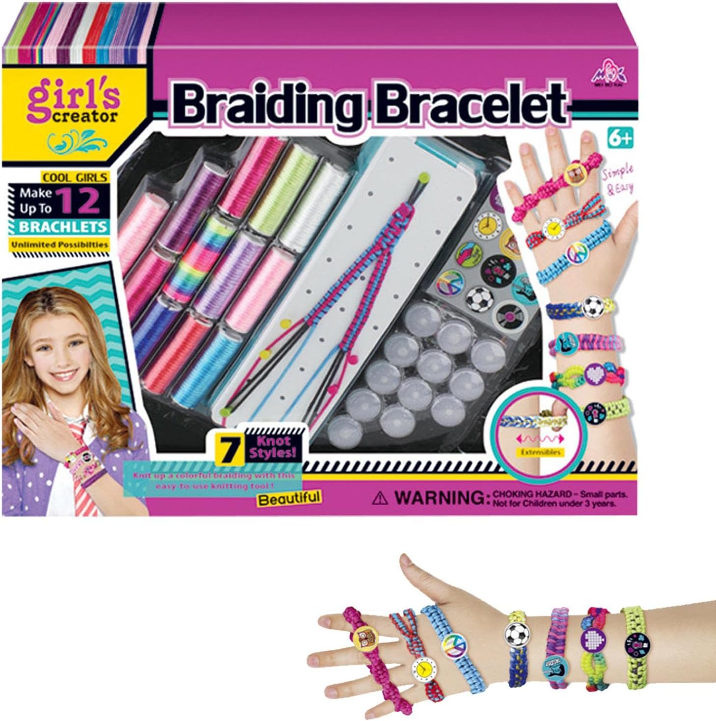 3 Pcs フレンドシップブレスレットキット 女の子のための友情ファンシーブレスレットメーカー ファンシーブレスレットメーカーは 6 12歳の女の子 のためのおもちゃを作ります8 12歳の女の子のための誕生日プレゼント ブレスレットストリングと旅行活動 Generic 新発売