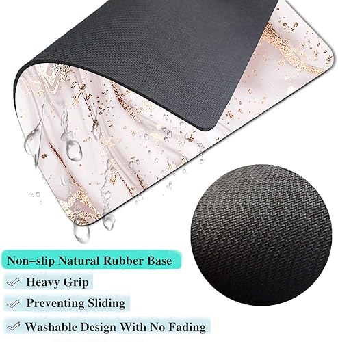 Miniatura 3 de IMAYONDIA Alfombrilla de ratón de mármol oro rosa, alfombrilla de ratón personalizada para juegos con diseños, moderna alfombrilla de mouse de