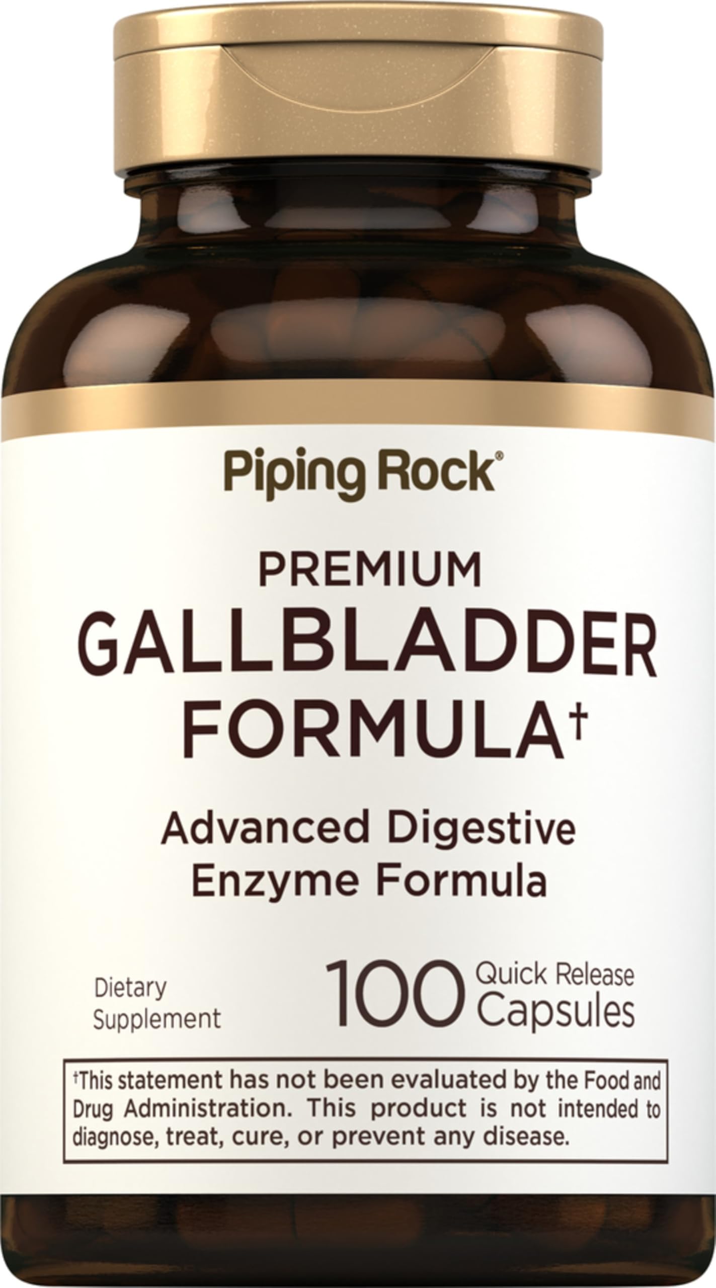 Piping Rock Gallbladder Supplement | 100 Quick Release Capsules
