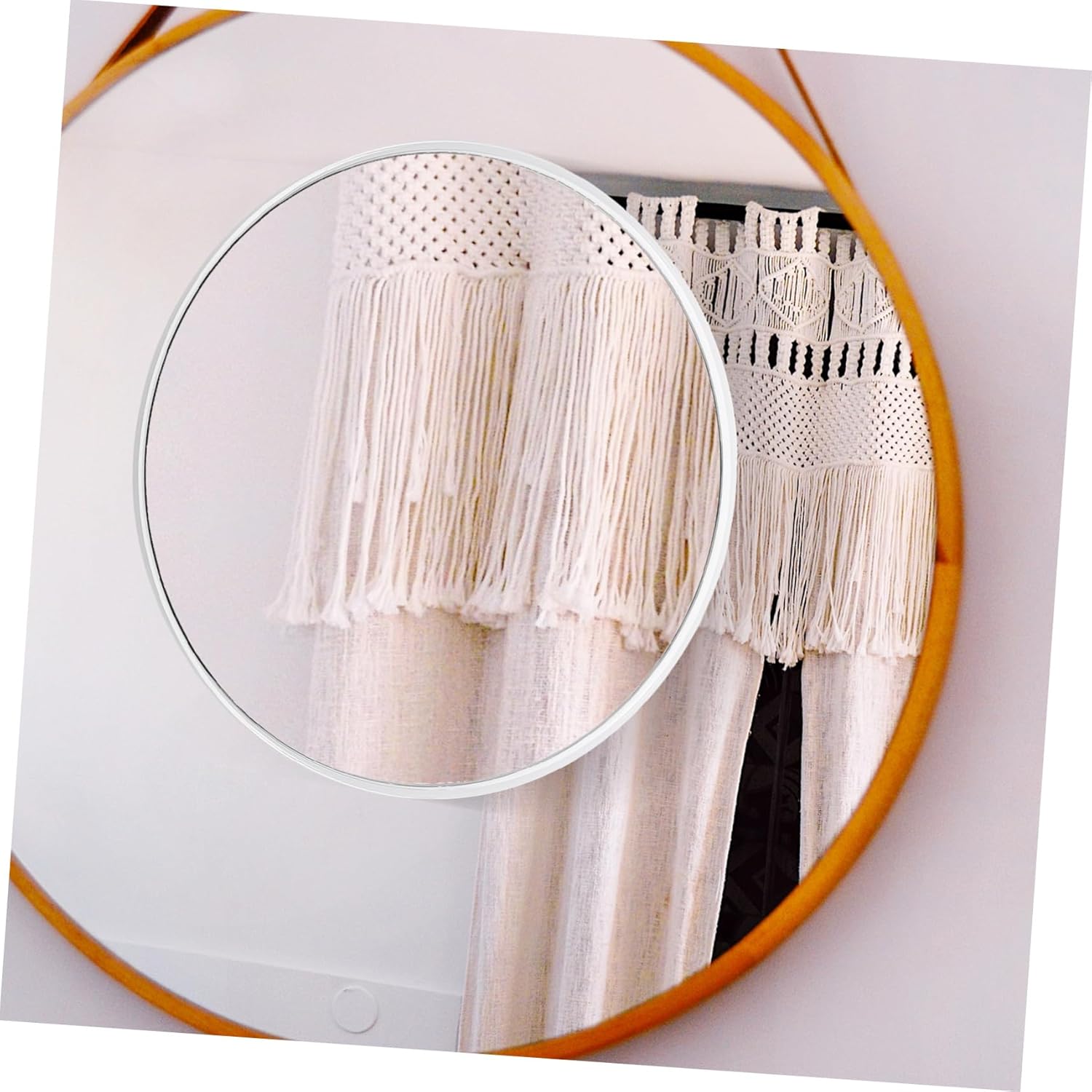 Beaupretty 7X Magnifying Suction Cup Makeup Mirror for Bathroom Portable Cosmetic Mirror Suction for Makeup Application and Grooming