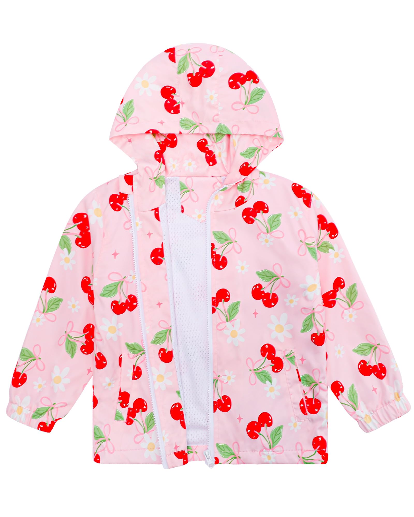 LACOFIA Veste Imperméable Fille Veste Coupe Vent Respirant à Capuche Blouson de Pluie Léger pour Enfant 3~12 ans