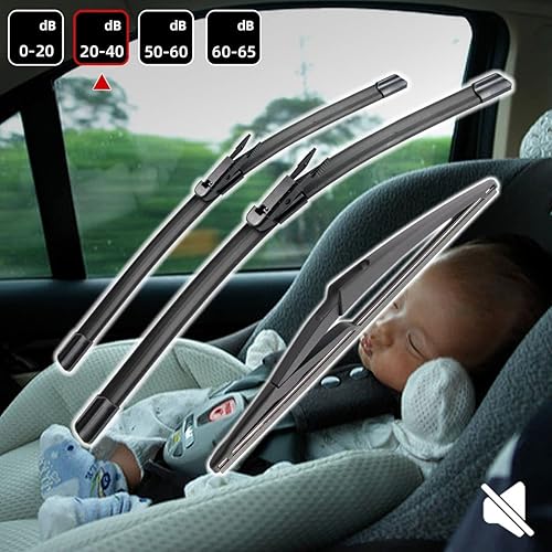 Miniatura 6 de 3 Wipers 28" 21" 12" Front And Rear Replacement Fit for Benz M ML Class W164 2006-2015, Windshield Wiper Blades Original Equipment Wiper Blade, That