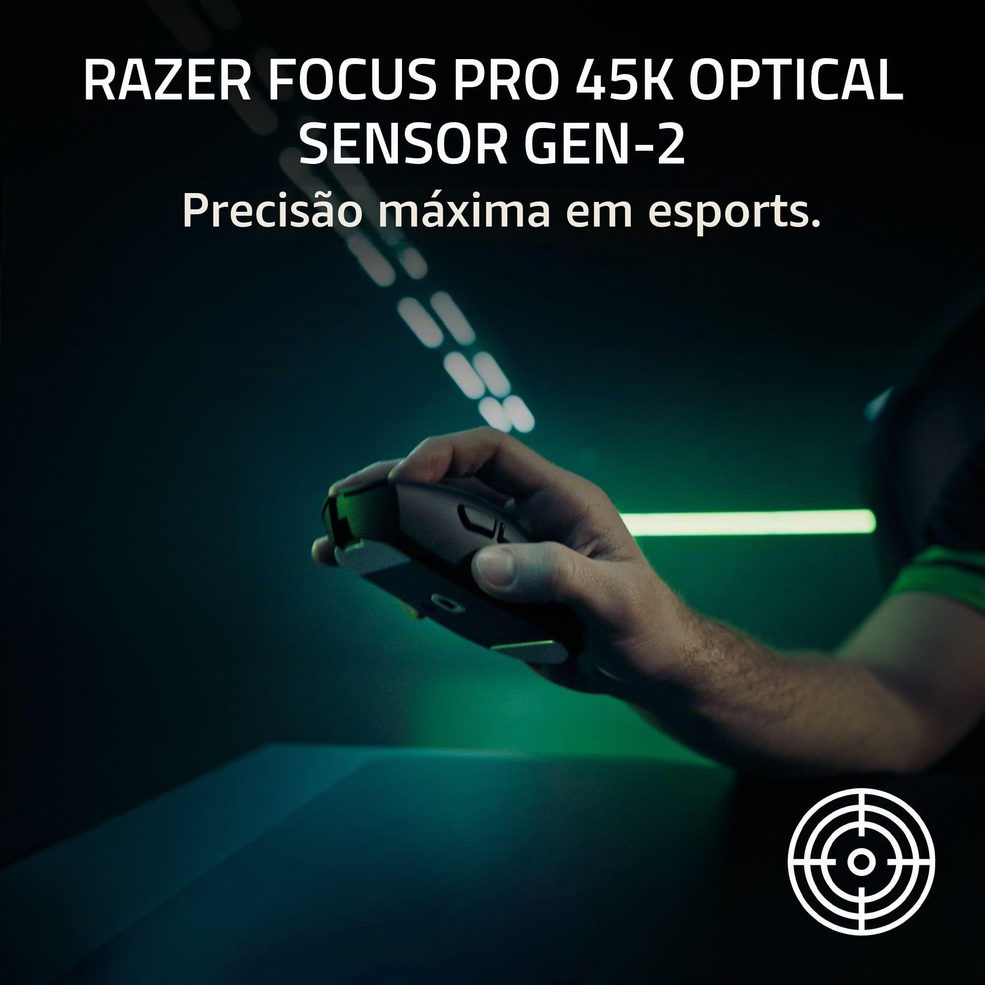 Razer Mouse para jogos sem fio DeathAdder V4 Pro, 8 Khz, 57 g