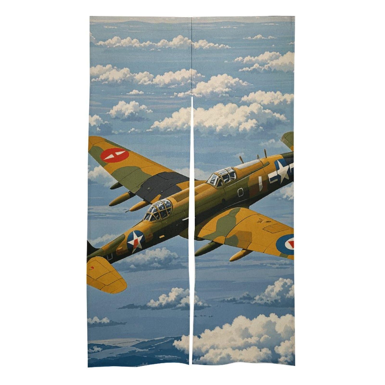 Rideau occultant pour porte d'avion séparateur de pièce salon 145x43