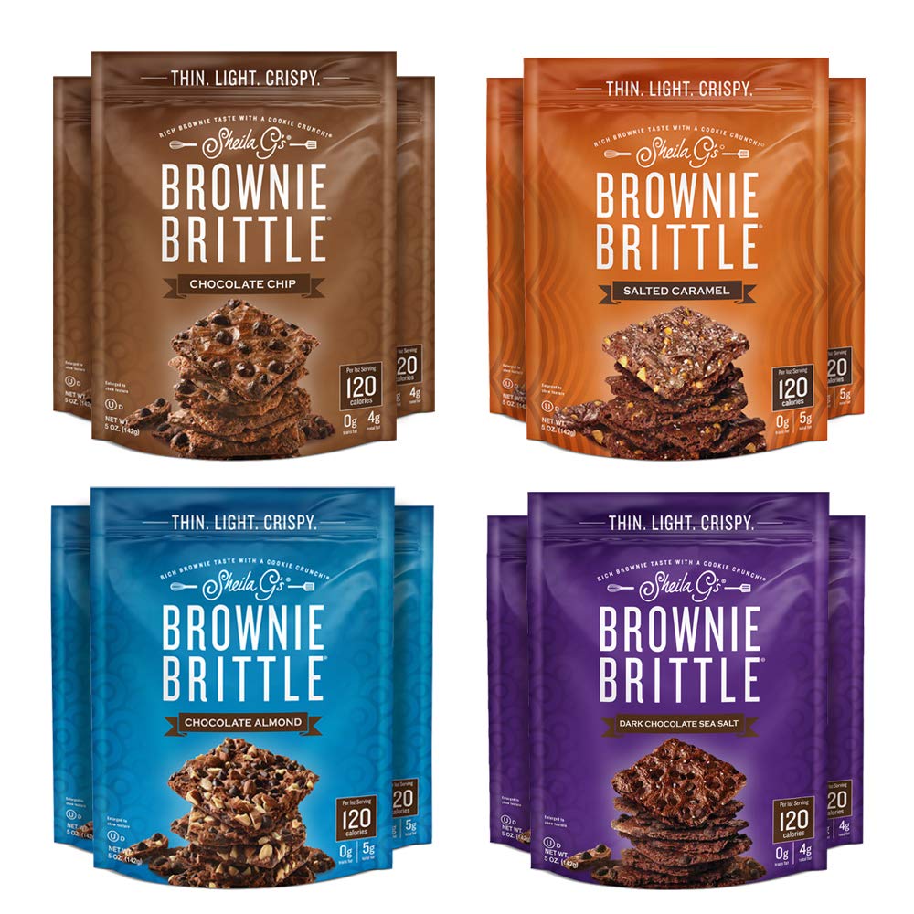 Sheila G's Brownie Brittle, Variety Pack, 5 Ounce Bag (Pack of 12) Grocery