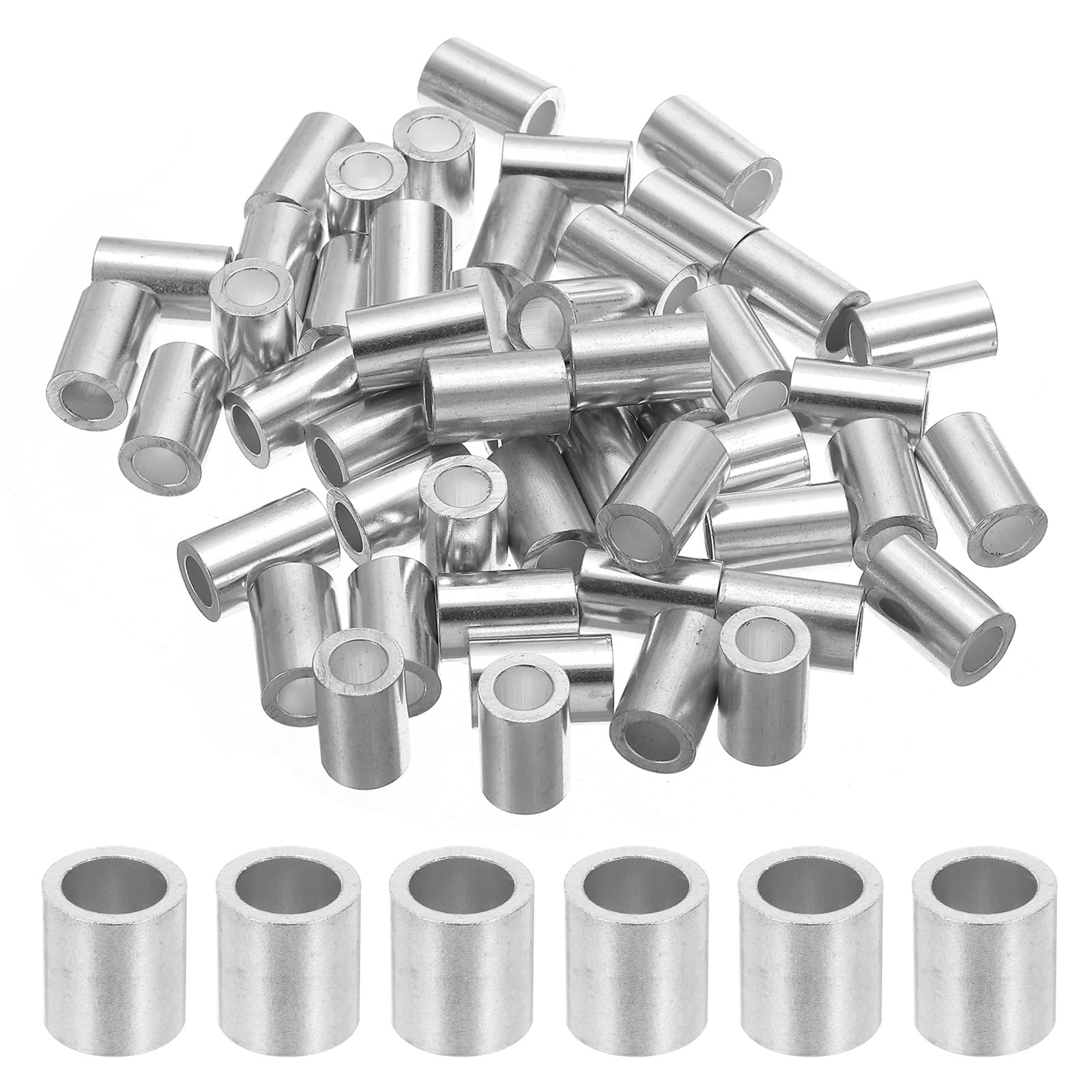 Manchon à sertir rond aluminium 8mm bague de serrage pour câble suspension