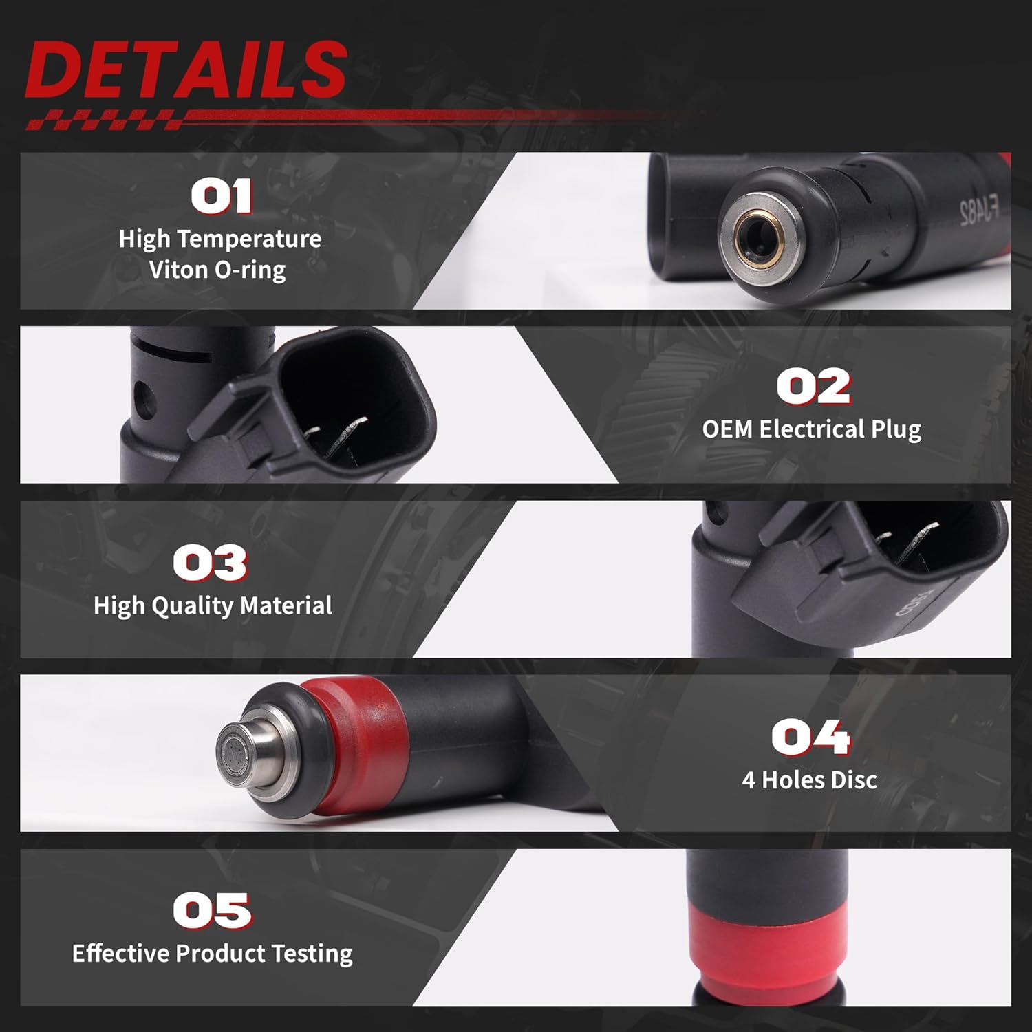 Fuel Injectors Fits for-Dodge Durango 2004-2009, Ram 1500 2004-2008, Ram 2500 2004-2008, Ram 3500 2004-2008, for-Chrysler Aspen 2007-2008 5.7L V8, High Performance Inyectores OE FJ482 (8pcs)