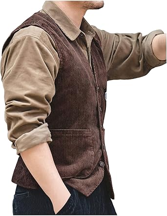 Amazon.co.jp: [veolaimy] スーツ ベスト メンズ コーデュロイ