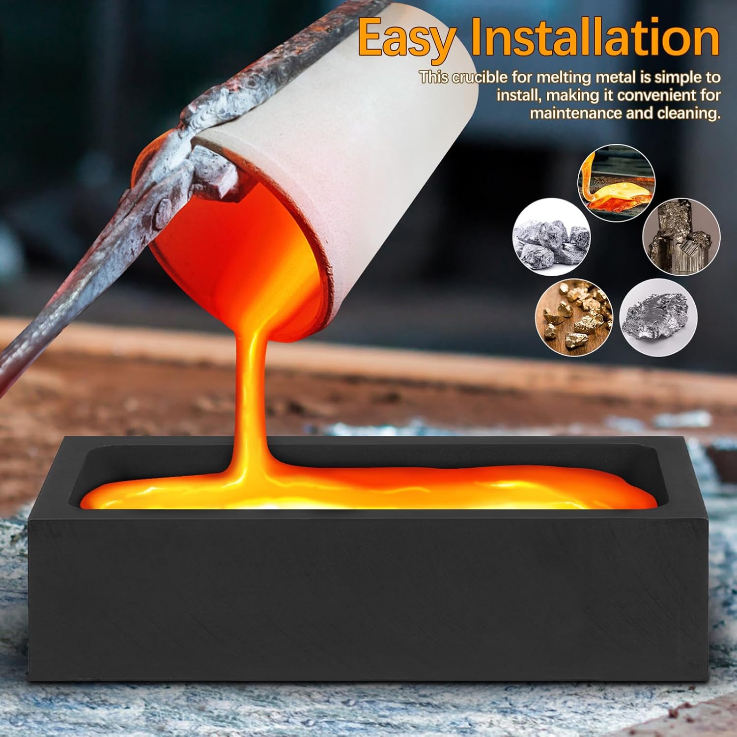 3pcs Graphite Crucibles for Metal Melting with High Temperature Stability and Storage, Furnace Tool for Jewelry Melting and Petroleum Industry Use