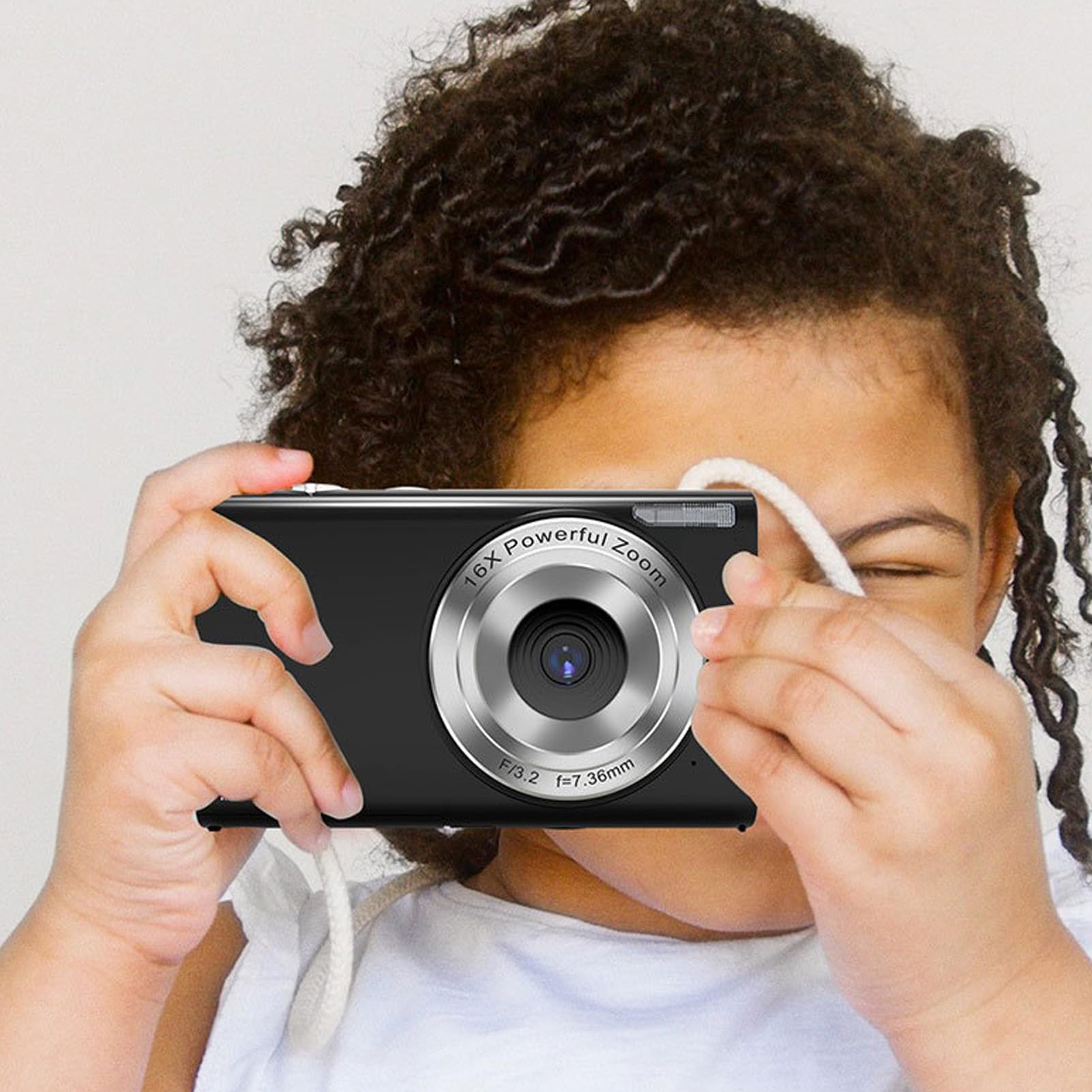 Appareil Photo Numérique 48MP pour la Photographie, Caméscope Vidéo 16x 4K pour Les Voyages, écran IPS de 2,8 Pouces, Mise au Point Automatique, Lumière de Remplissage, (Prise UE)