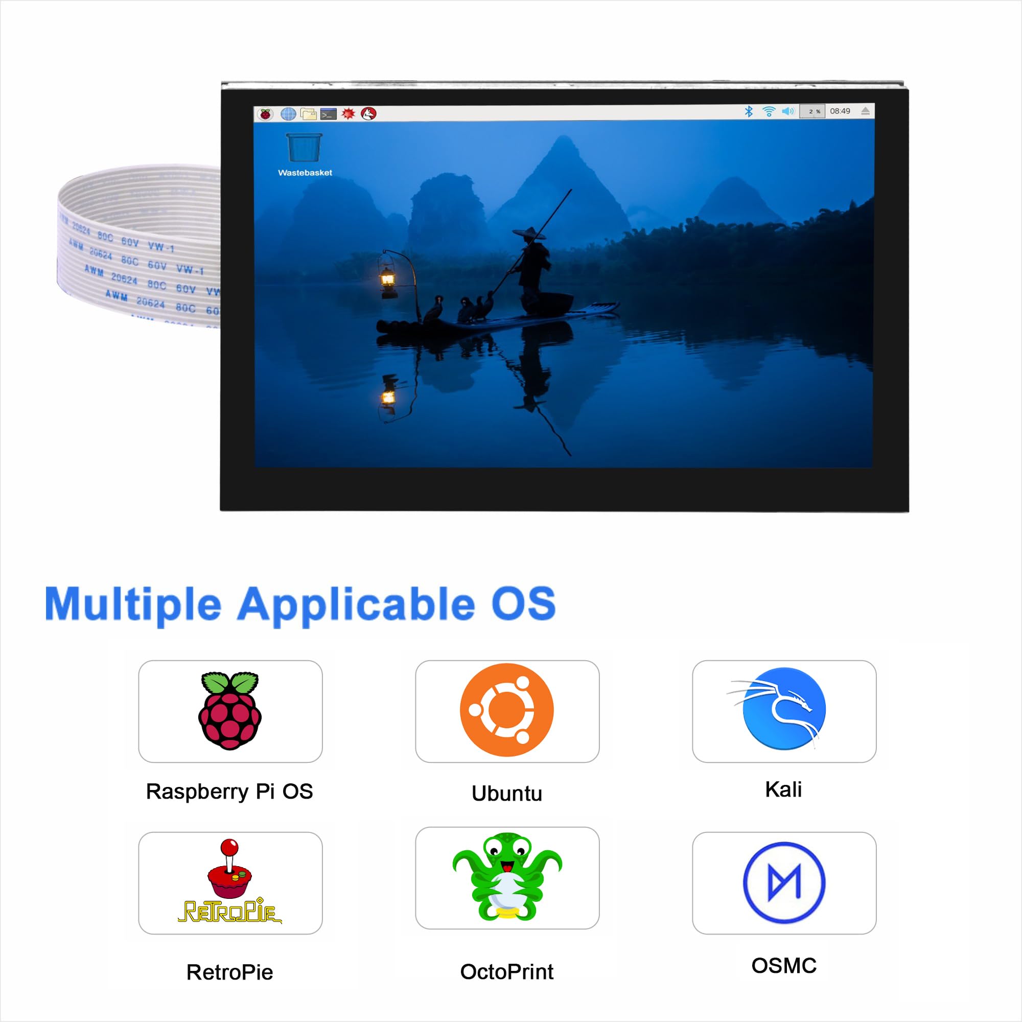 Snapklik.com : 5 Inch Touchscreen RPi5 Monitor For Raspberry Pi DSI LCD ...