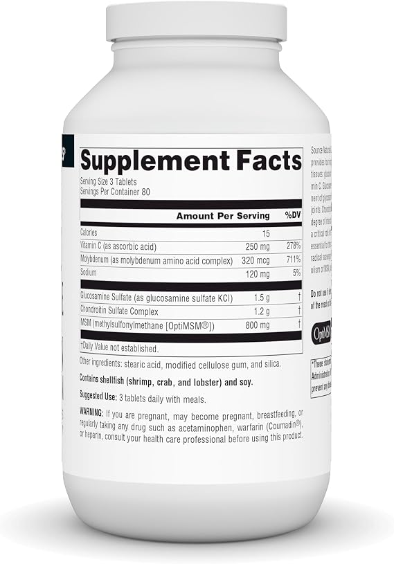 Source Naturals Glucosamine Chondroitin Complex with MSM, Promotes Healthy Joints and Connective Tossues* - 240 Tablets