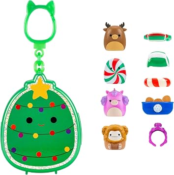 Squish-a-longs Clip-a-longs Holiday Pack   Includes 4 Mini-Squish Style 2