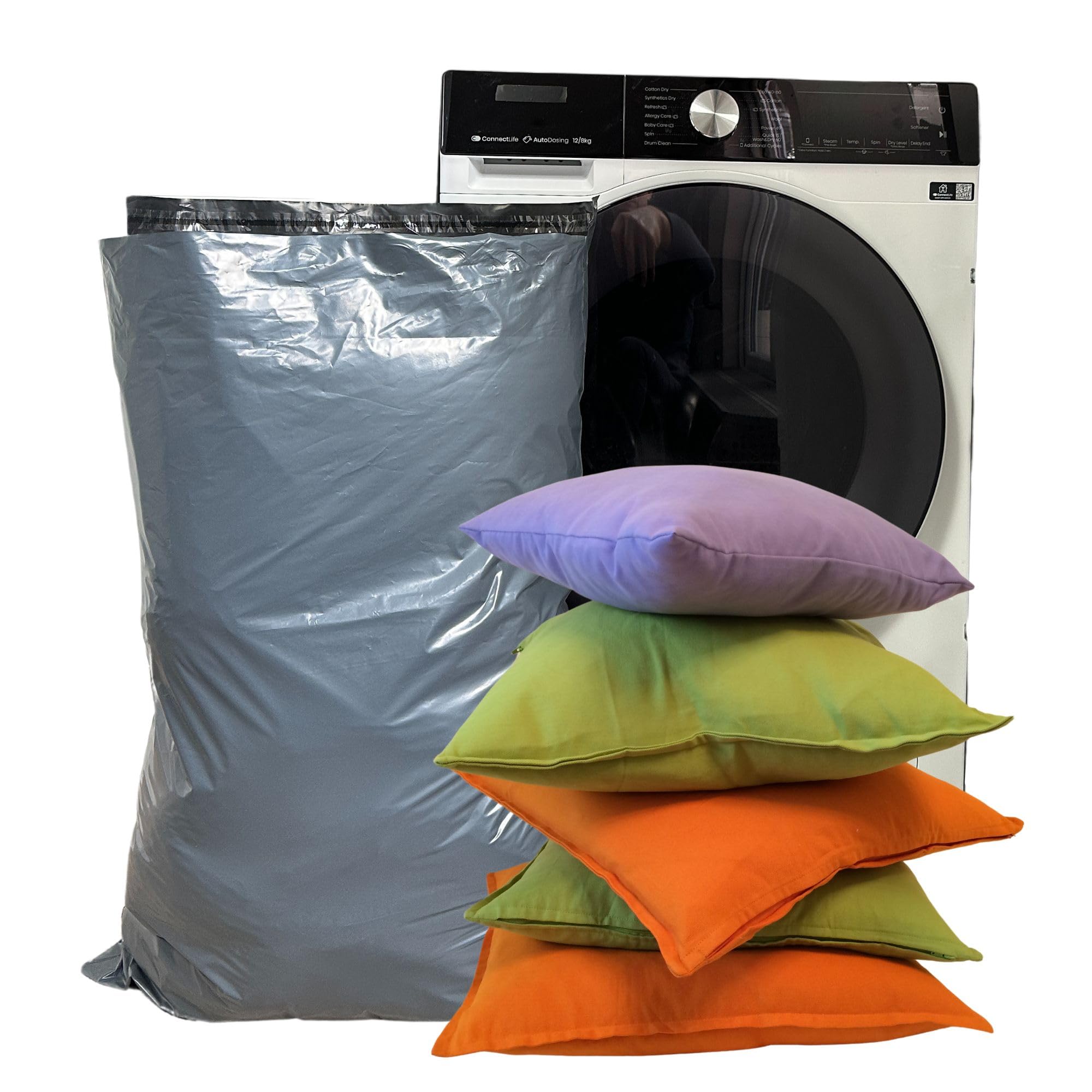 Calzette Large Mailing Bags Extra Strong Polythene Grey Mail Envelopes for Packaging Clothes Parcel Self Seal Poly Storage Bags 22"x 30" (55cm x 76cm) Postal Bag Packing (10)