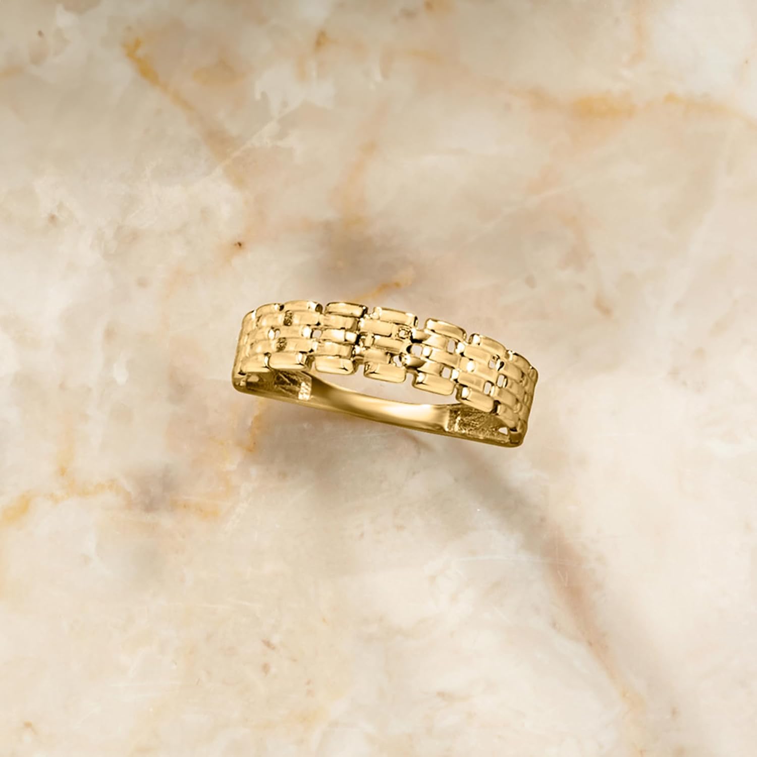 Ross-Simons 10kt Yellow Gold Panther-Link Ring