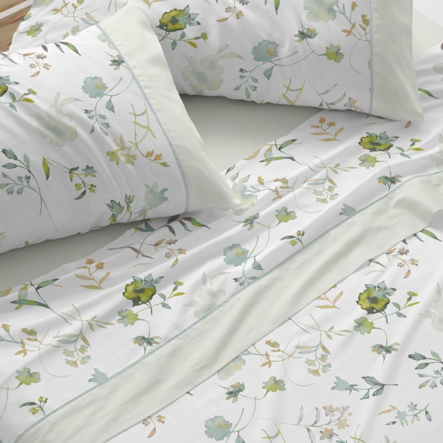 Burrito Blanco | Juego de sábanas | Cama de 180cm. (+Medidas Disponibles) | Diseño 144 | Color Menta (180x190/200cm.)