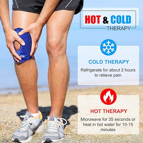 Miniatura 6 de Terapia de envoltorio de rodilla, en caliente y frío, 2 S, Azul, 1