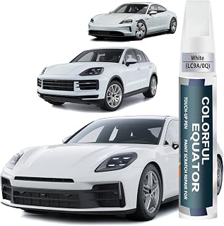 Car Touch up Paint(LC9A/0Q White) Compatible with Porsche, Car Paint Pen Scratch Repair Two-In-One Touch Up Paint, Premium Car Scratch Remover for Deep Scratches