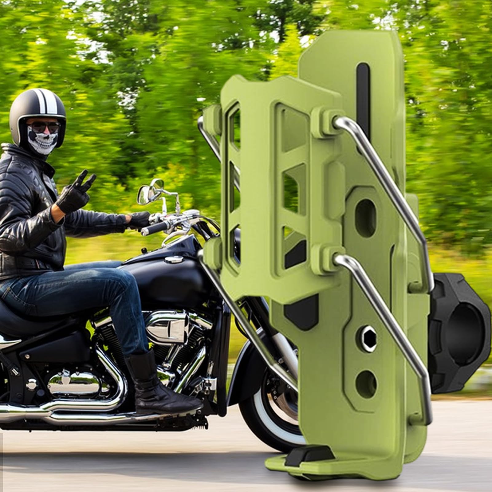 Portabiciclette per Borraccia | Morsetto Automatico Adattivo per Portabottiglie - Supporto Bevande Girevole 360 Gradi per Bici Strada Manubrio Ciclismo
