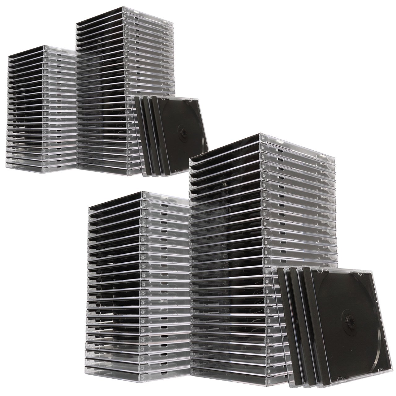 美品・CDケース200枚（10mm厚） Amazon.co.jp: サンワダイレクト DVD CDケース 10mm 1枚収納×100枚