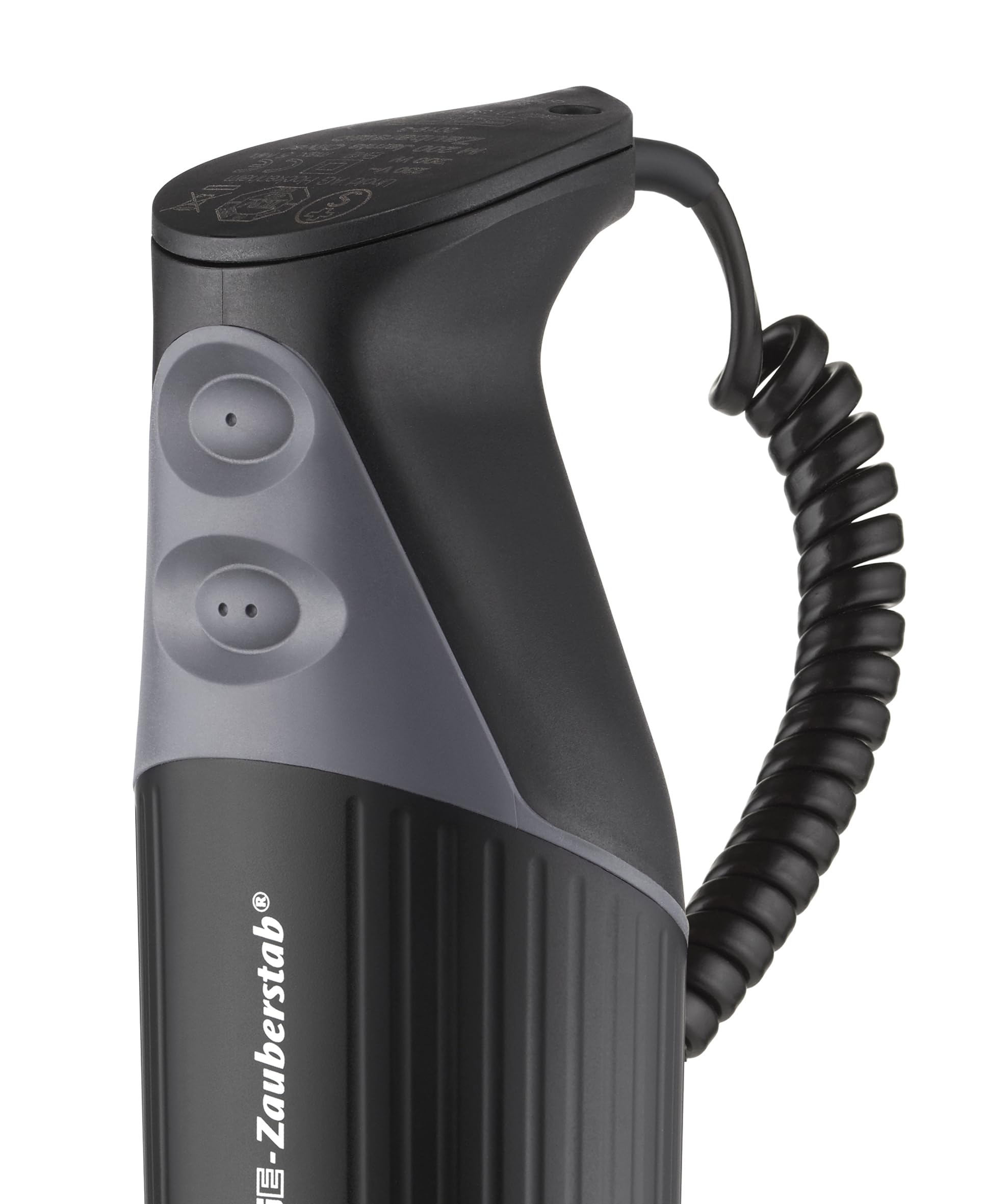 ESGE Zauberstab 98215 M 200 BBQ schwarz, Stabmixer, Pürierstab, 2 Stufen bis 17.000 U/Min, ergonomischer Griff, langlebiger, robuster Motor, inkl. Zubehör, 200W, Made in Switzerland