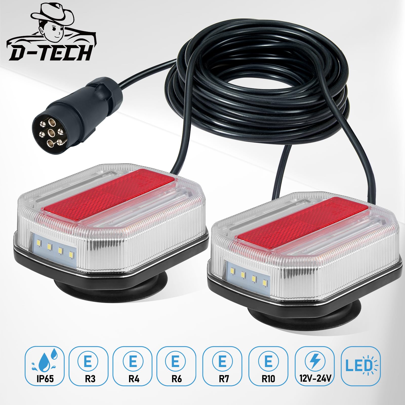 Luci LED Rimorchio 2 Luci Posteriori LED Per Rimorchio - 12V/24V - Foto 9