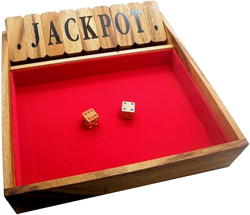 Miniatura 2 de Winshare Puzzles and Games Shut The Box Game Large, Wooden Old Fashioned Dice Fun Play