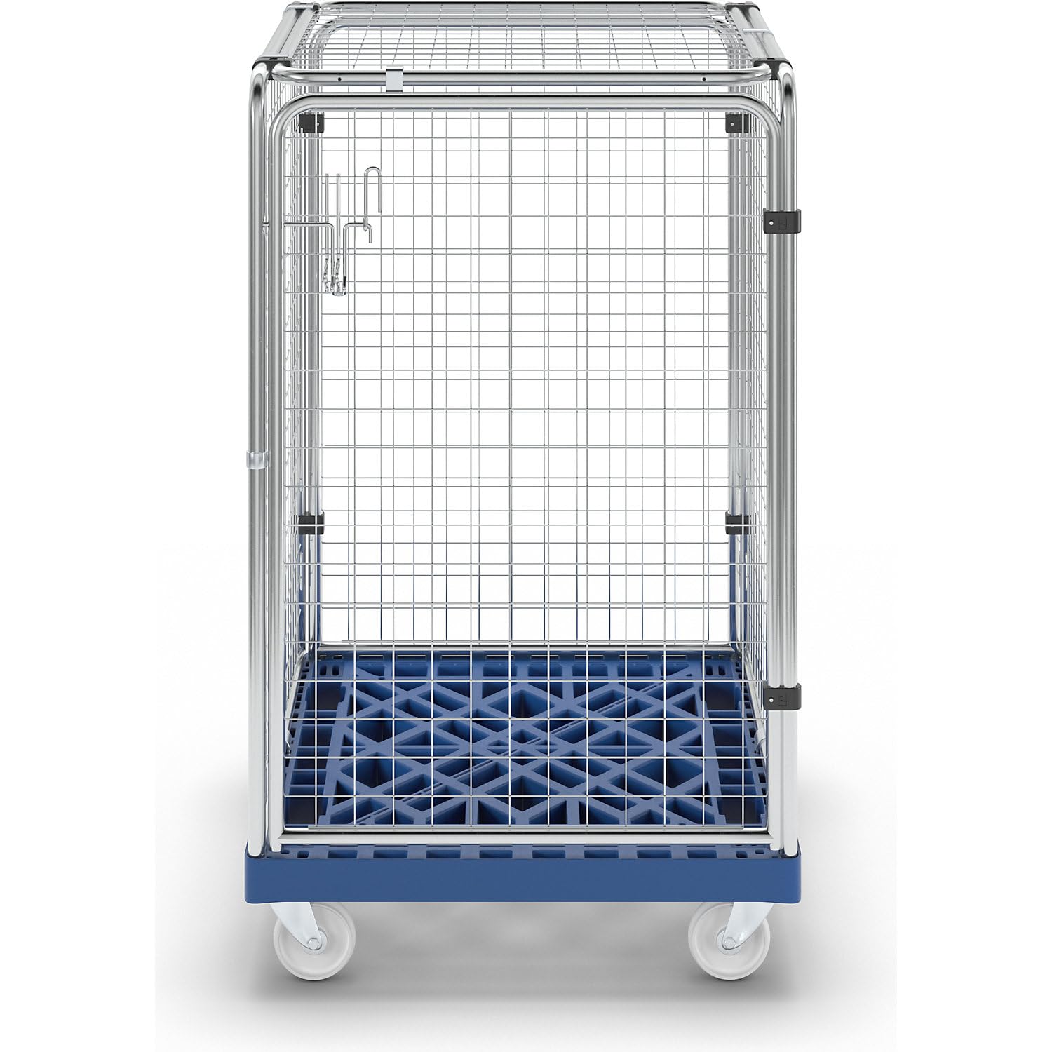 kaiserkraft | Rollbehälter PROTECT | Höhe 1200 mm | enzianblau
