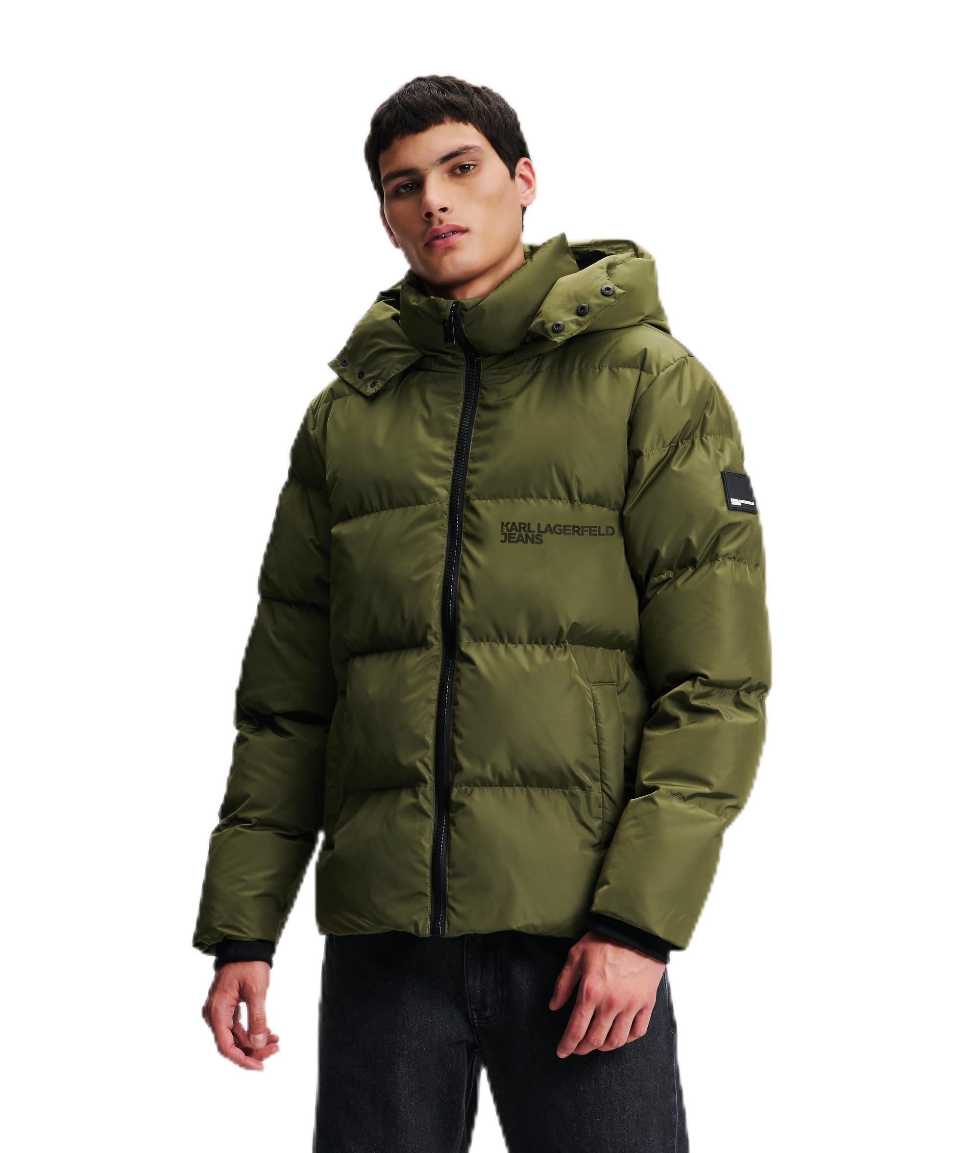 Jeansy Karl Lagerfeld, Męskie, Pikowane, Regular Fit, Zielony, M