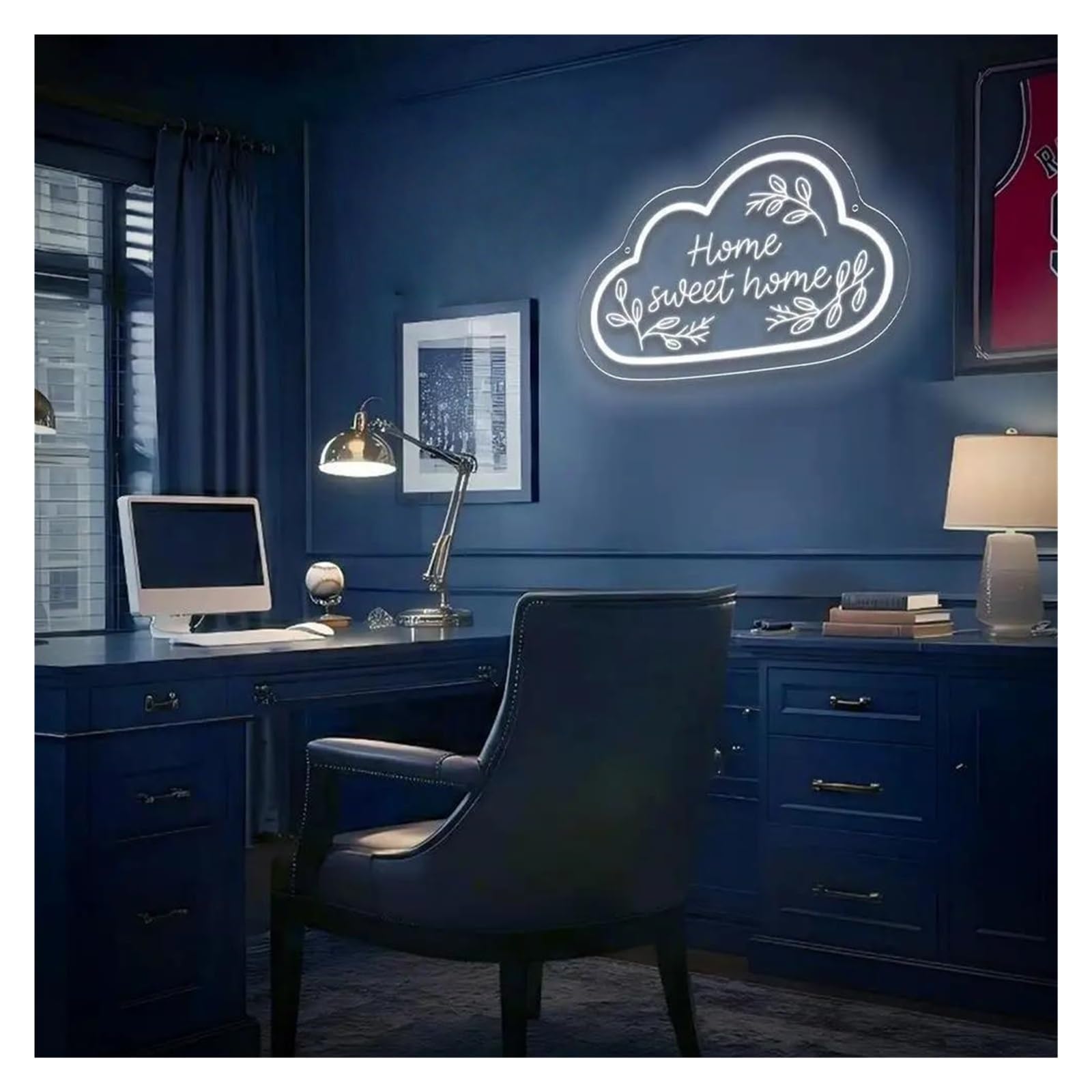 Wiszące neony artystyczne Neon Świetlny Home Sweet Home Z Możliwością Ściemniania, Do Sypialni, Na Imprezę, Rodzinne Spotkanie, Dekoracja Ścienna, 40.6cmx26.1cm(B)