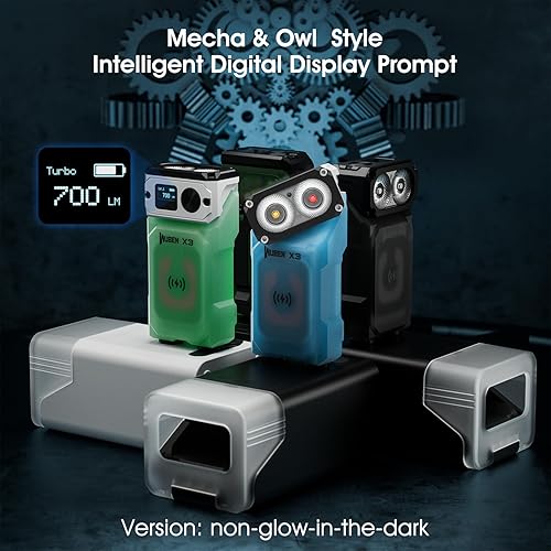 Miniatura 2 de WUBEN X3 EDC Llavero Linterna con Caja de Carga Recargable Cabeza Giratoria de 180 Grados Mini Linterna Ip65 Impermeable Linterna de Bolsillo Imán