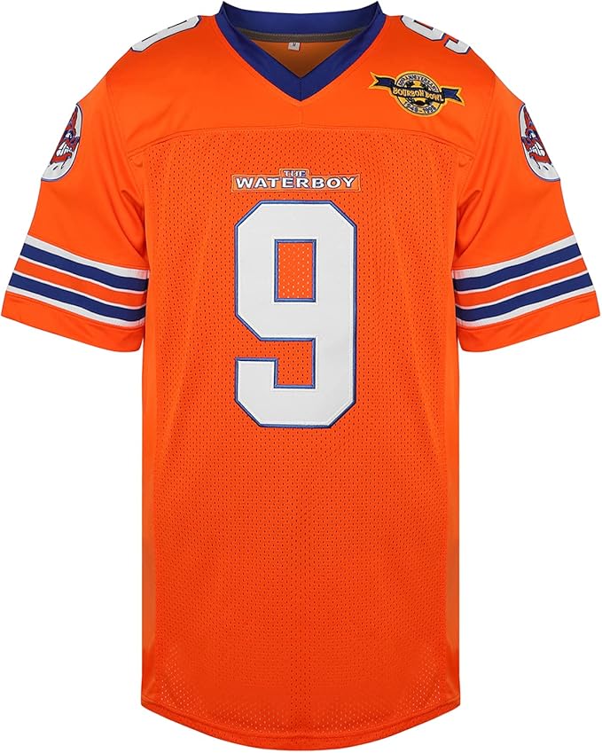 Buy Football Jerseys Online-Authentic & Affordable 3 Phoneutrix Bobby Boucher #9 The Waterboy Adam Sandler Movie Mud Dogs Bourbon Bowl Football Jersey